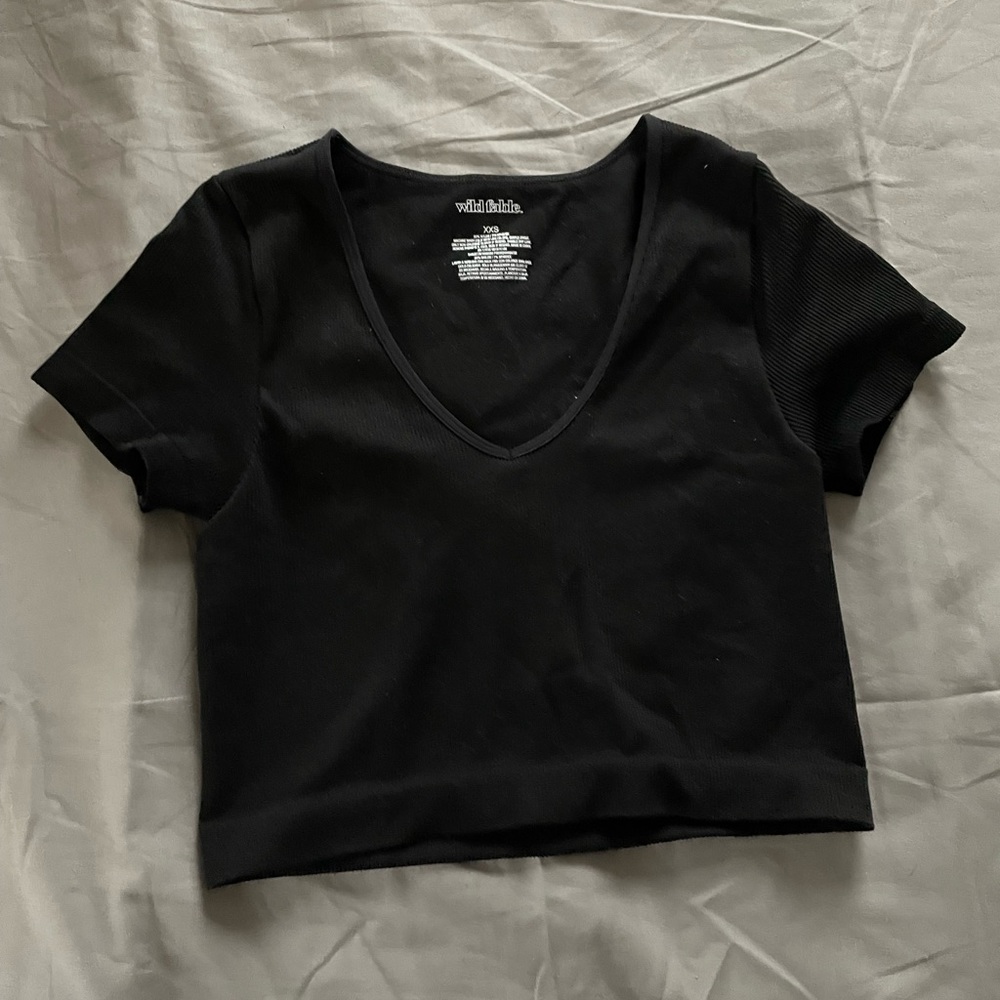 Wild Fable stretchy ribbed crop tee size XXS